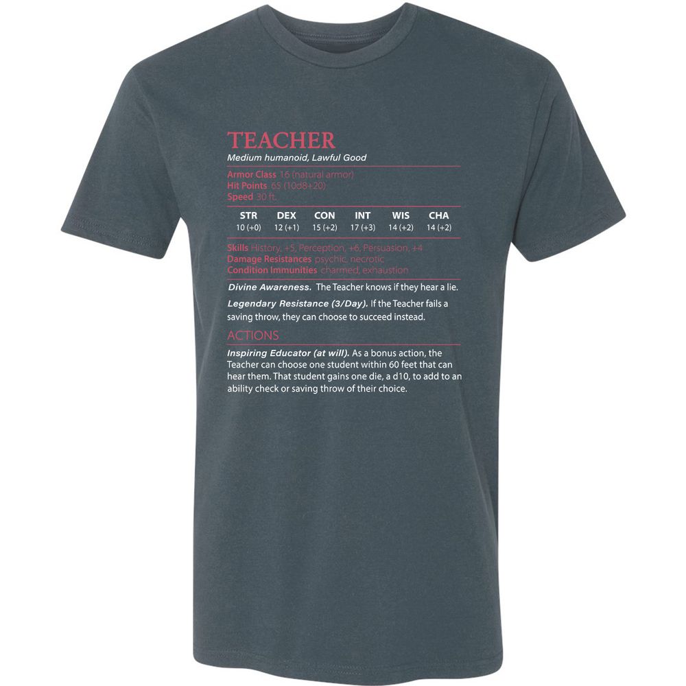Teacher Premium Unisex T-Shirt - Indigo - 15