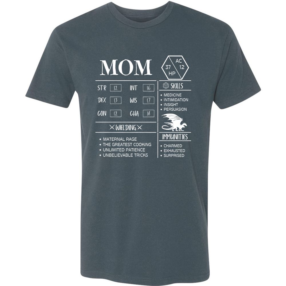 Mom Stats 2 Premium Unisex T-Shirt - Indigo - 15