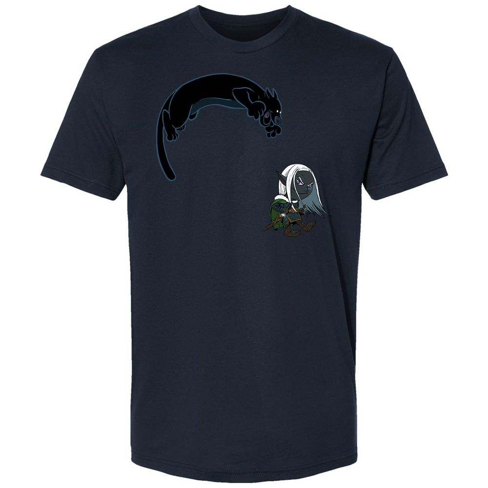 Drizzt and Guenhwyvar Premium Unisex T-Shirt - Midnight Navy - 15