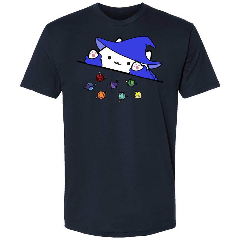 Cat Throws Dices Premium Unisex T-Shirt - Midnight Navy - 15