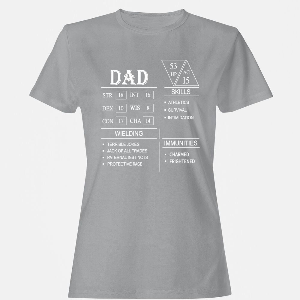 Dad Stat Block Women's T-Shirt - Sport Grey - 15