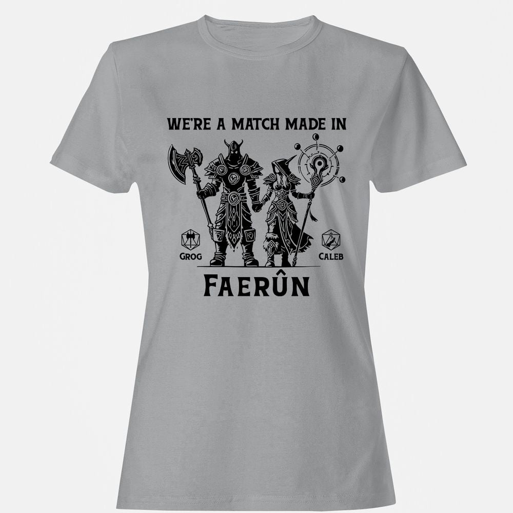 Custom DnD Class Couple Women's T-Shirt - Sport Grey - 15