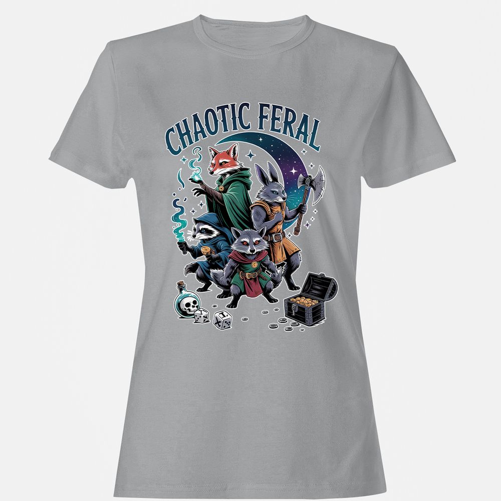 Chaotic Feral Women's T-Shirt - Sport Grey - 15