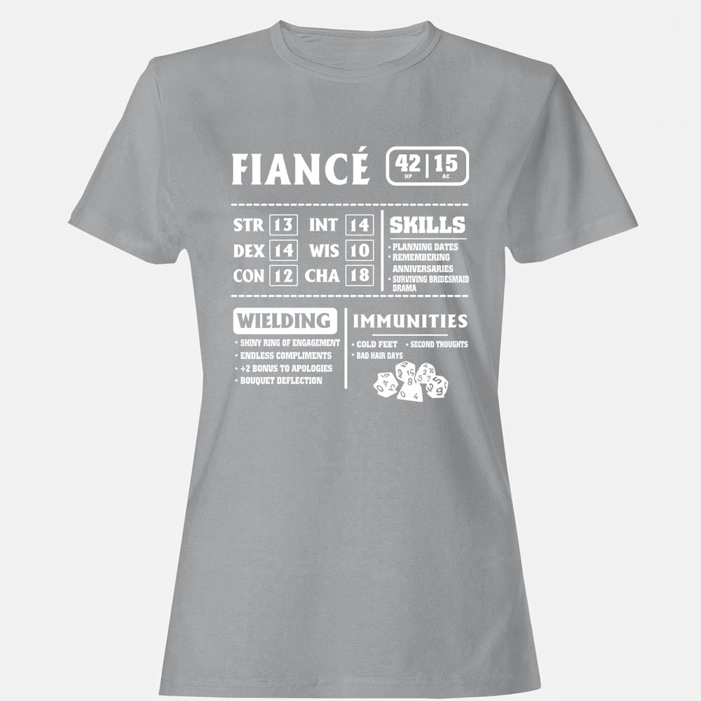 Fiance Stats Women's T-Shirt - Sport Grey - 15