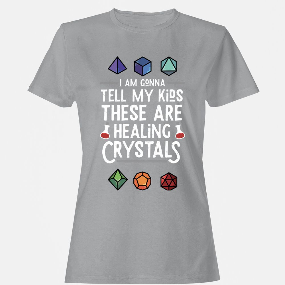 Healing Crystals Women's T-Shirt - Sport Grey - 15