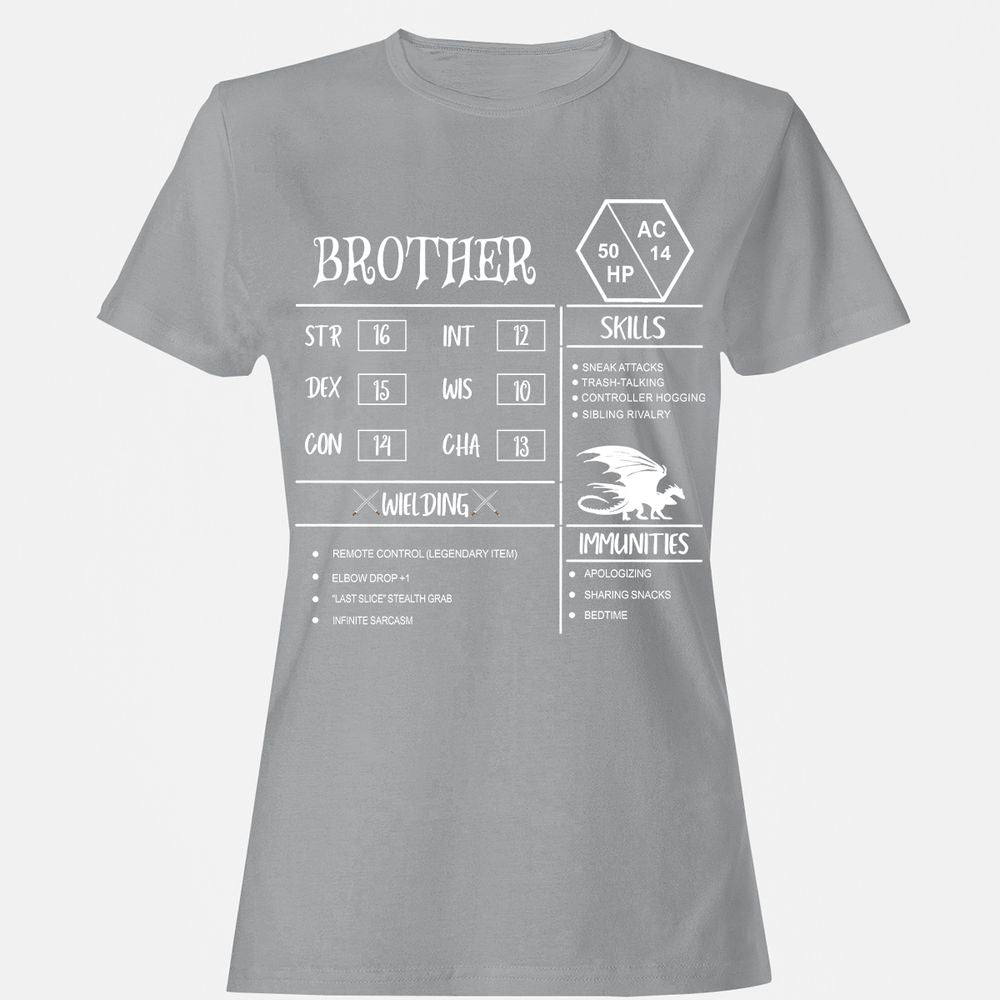Brother Stats Women's T-Shirt - Sport Grey - 15