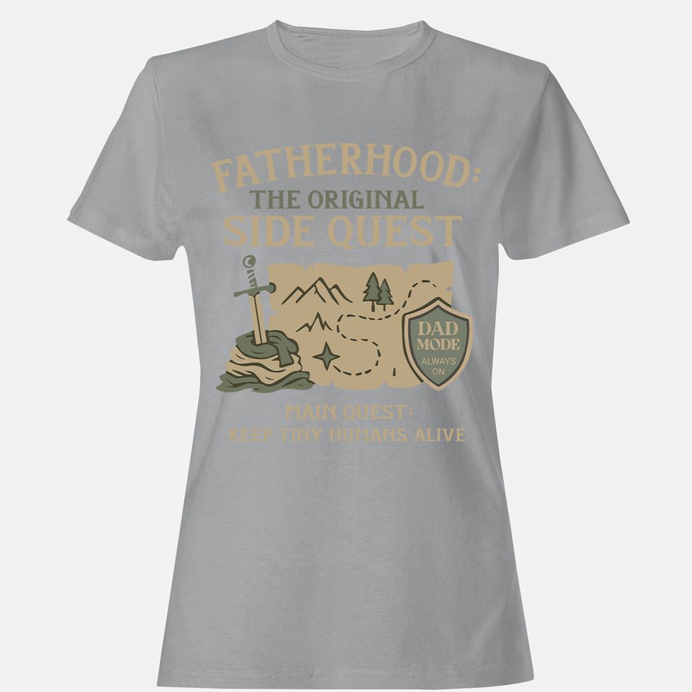 Fatherhood The Original Side Quest Women's T-Shirt - Sport Grey - 15
