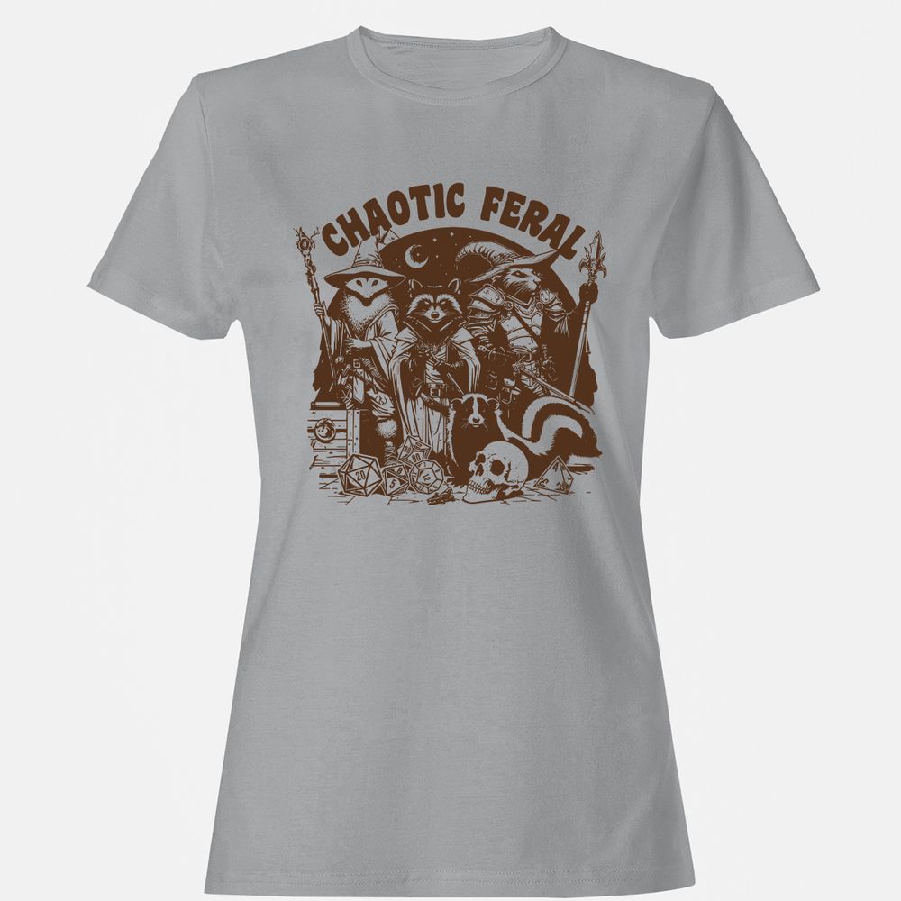 DND Inspired Raccoon Opossum Chaotic Feral - Sport Grey - 15