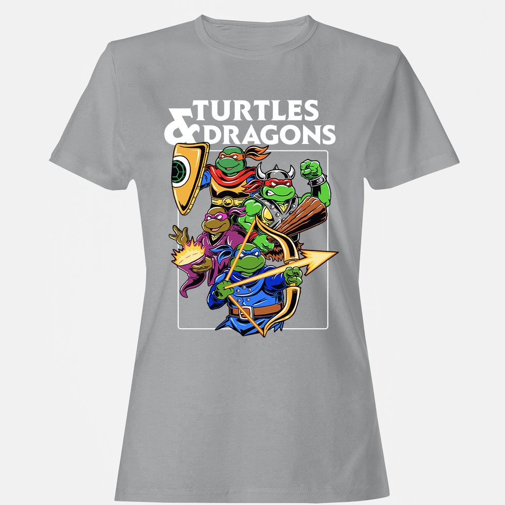 Turtles & Dragons Women's T-Shirt - Sport Grey - 15