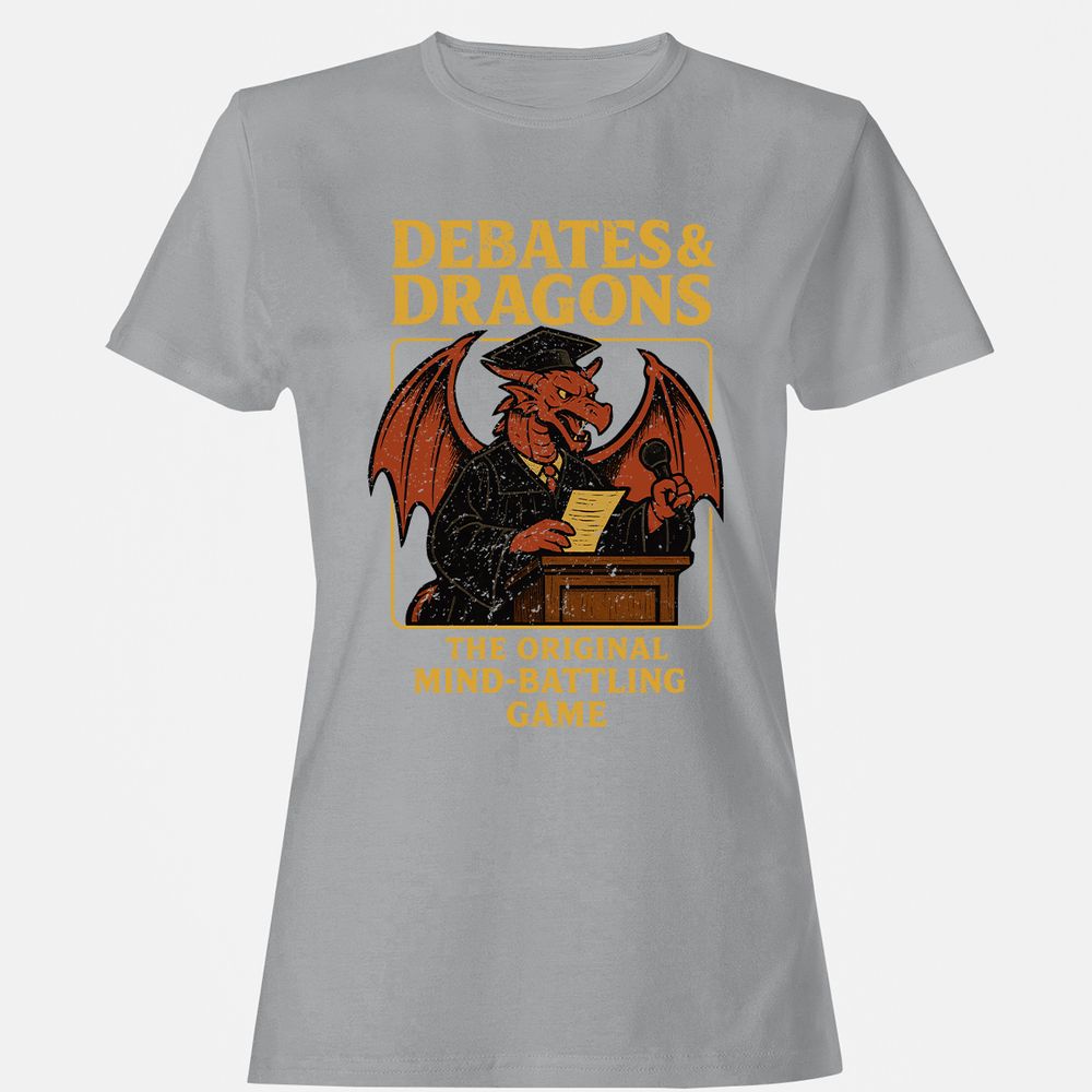 Debates & Dragons Women's T-Shirt - Sport Grey - 15