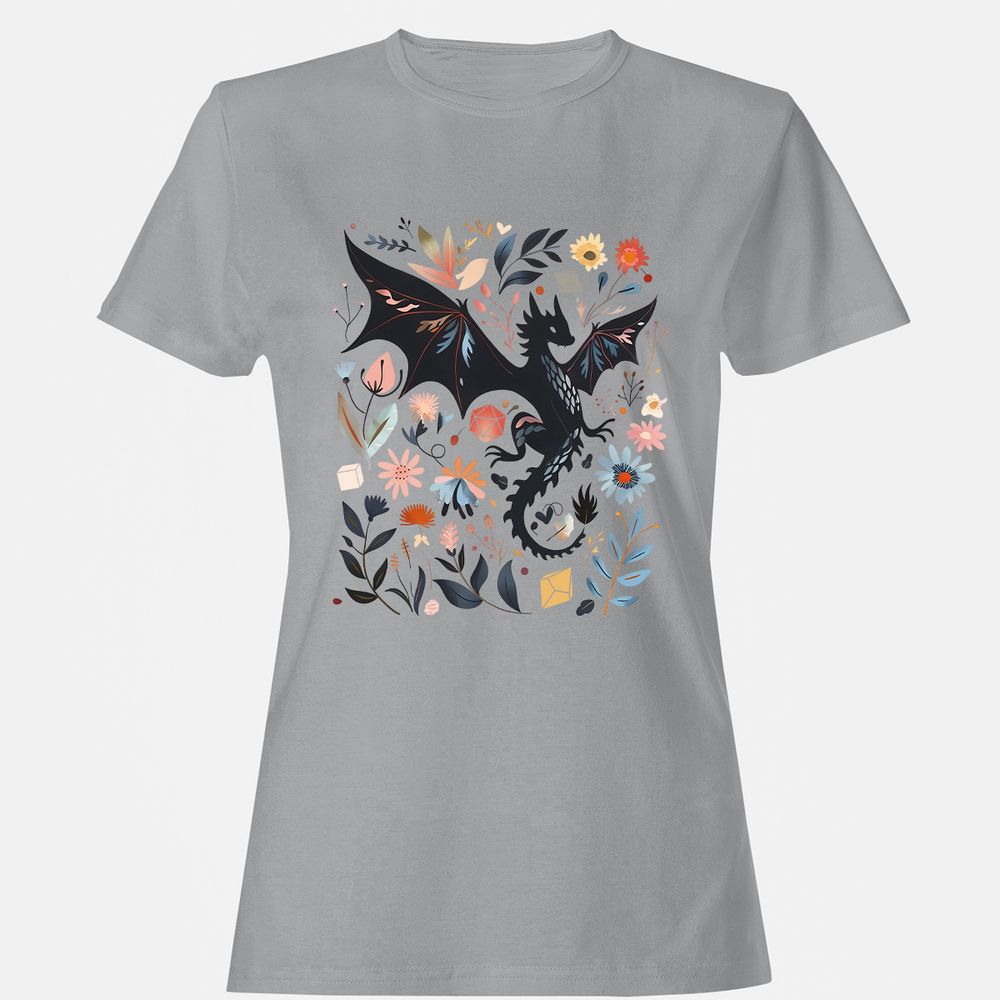 Floral DnD Dragon - Sport Grey - 15