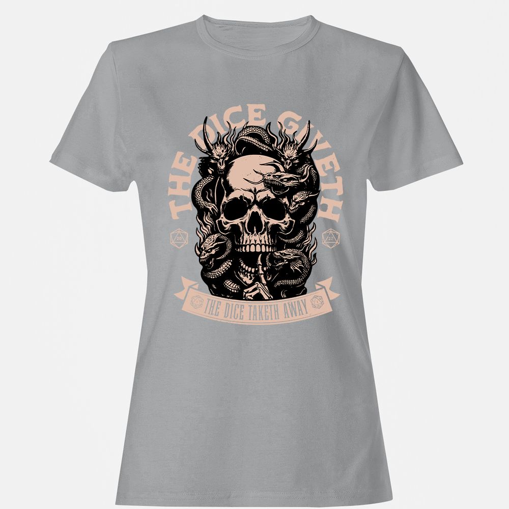 The Dice Giveth The Dice Taketh Away Women's T-Shirt - Sport Grey - 15