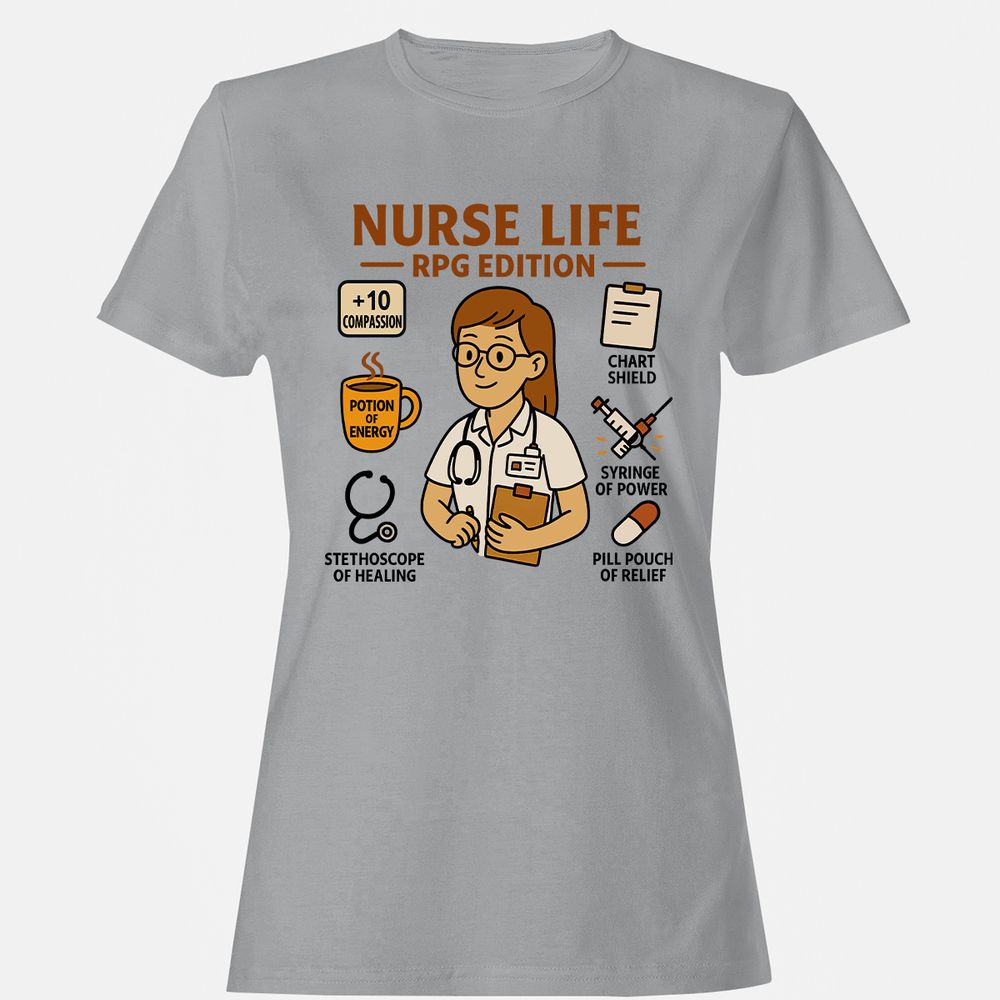 Nurse Life RPG Edition Women's T-Shirt - Sport Grey - 15