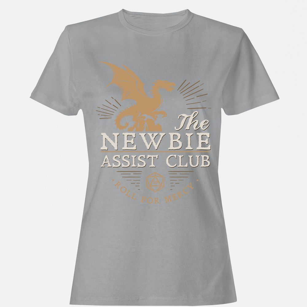 The Newbie Assist Club Women's T-Shirt - Sport Grey - 15