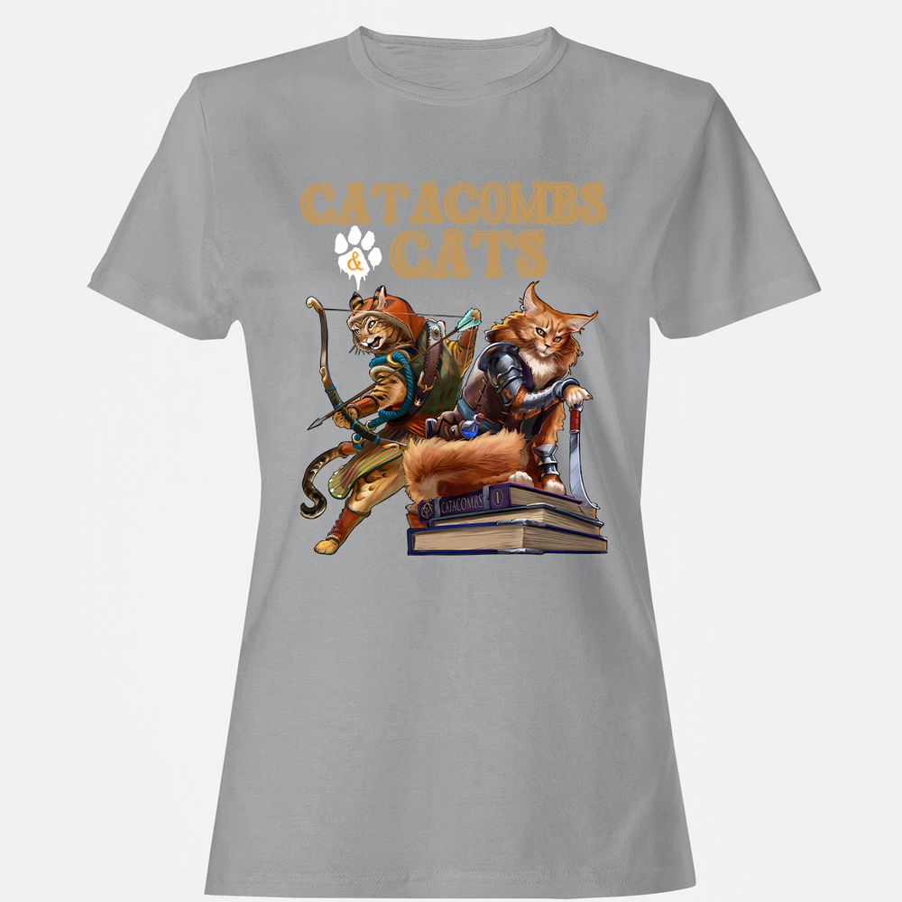 Catacombs & Cats Women's T-Shirt - Sport Grey - 15