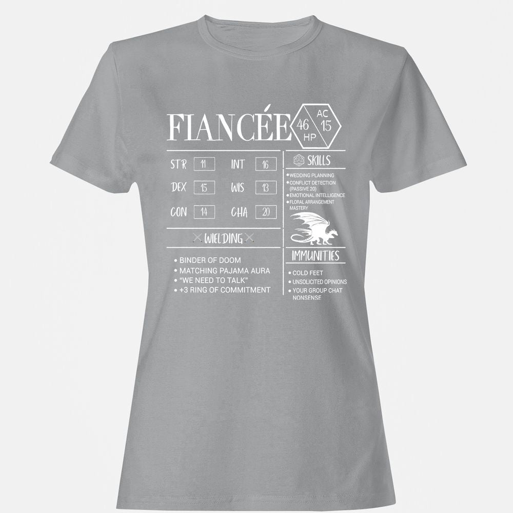 Fiancee Stats Women's T-Shirt - Sport Grey - 15