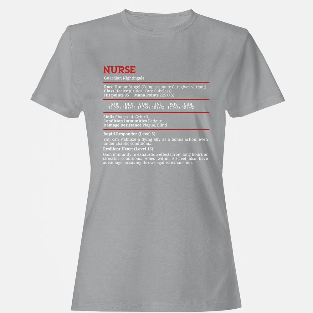 Nurse Stats Women's T-Shirt - Sport Grey - 15