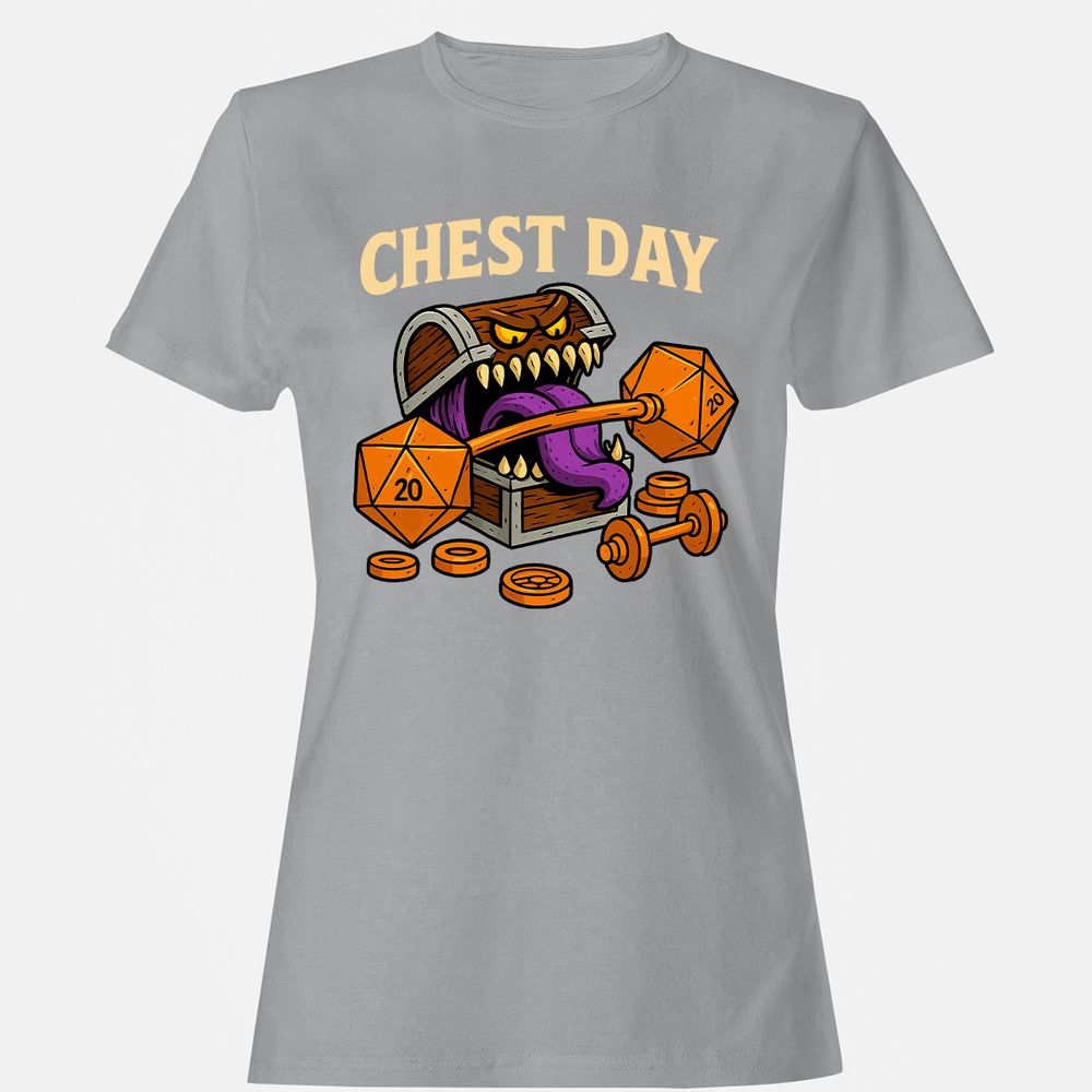 Chest Day Women's T-Shirt - Sport Grey - 15