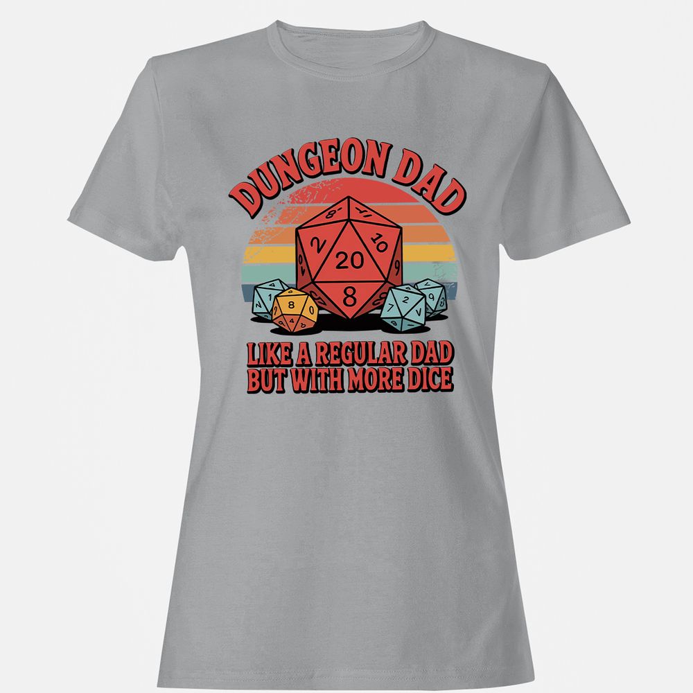 Dungeon Dad With More Dice Women's T-Shirt - Sport Grey - 15