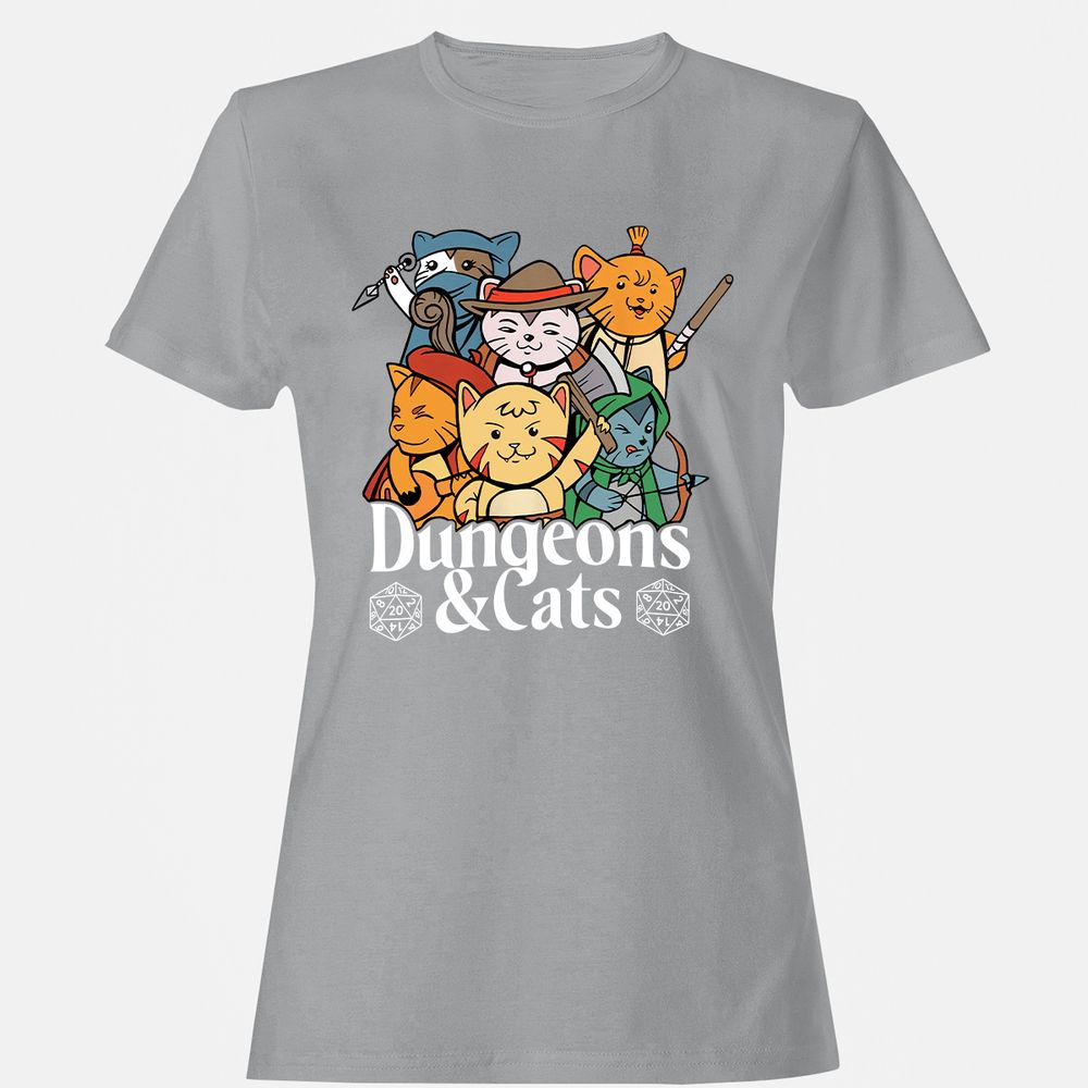 Dungeons & Cats Women's T-Shirt - Sport Grey - 15
