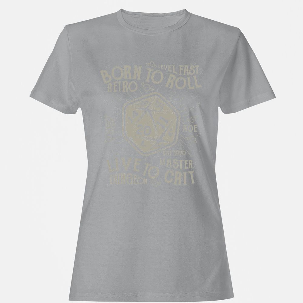 Born To Roll Live To Crit Women's T-Shirt - Sport Grey - 15
