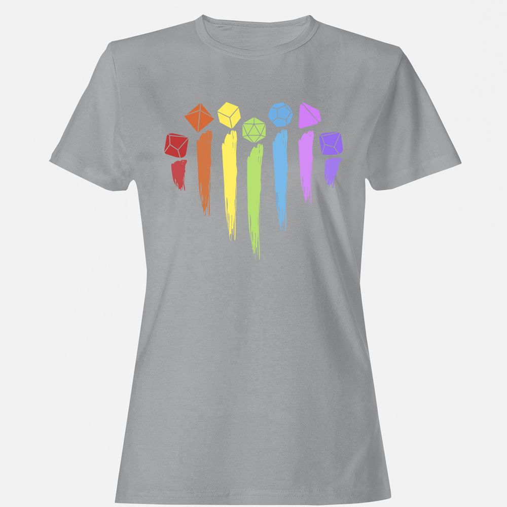 Dice Rainbow Heart Shape - Sport Grey - 15