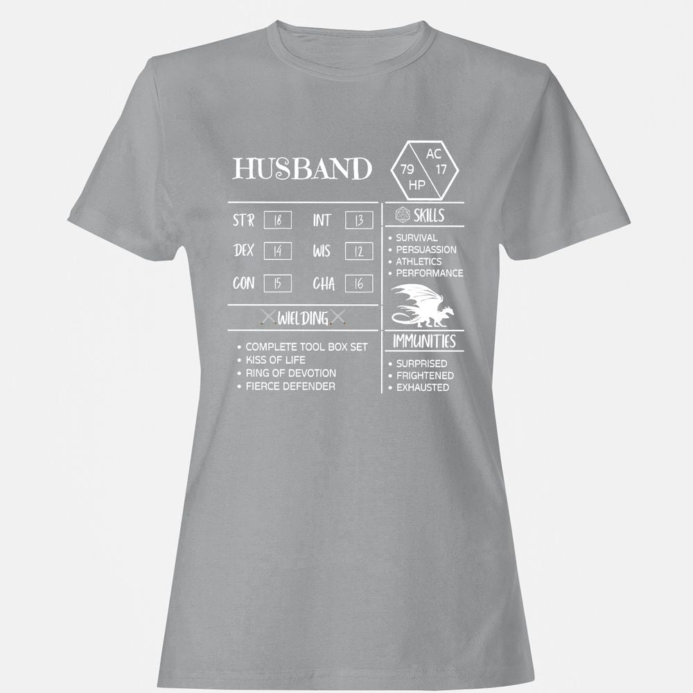 Husband Stats 2 Women's T-Shirt - Sport Grey - 15