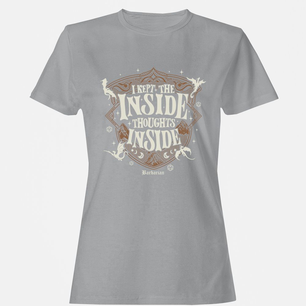 Barbarian I Kept The Inside Thoughts Inside - Sport Grey - 15