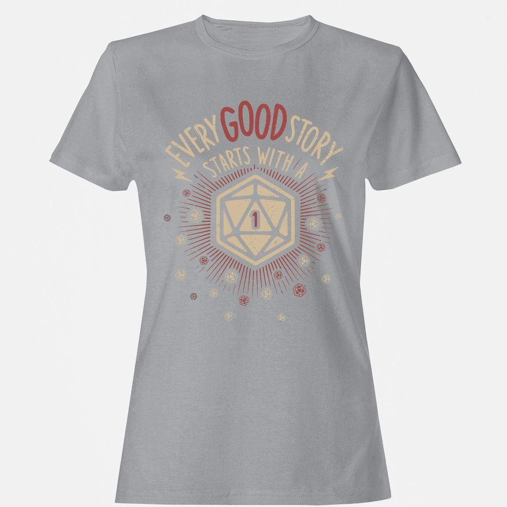 Good Story Starts With A 1 Women's T-Shirt - Sport Grey - 15