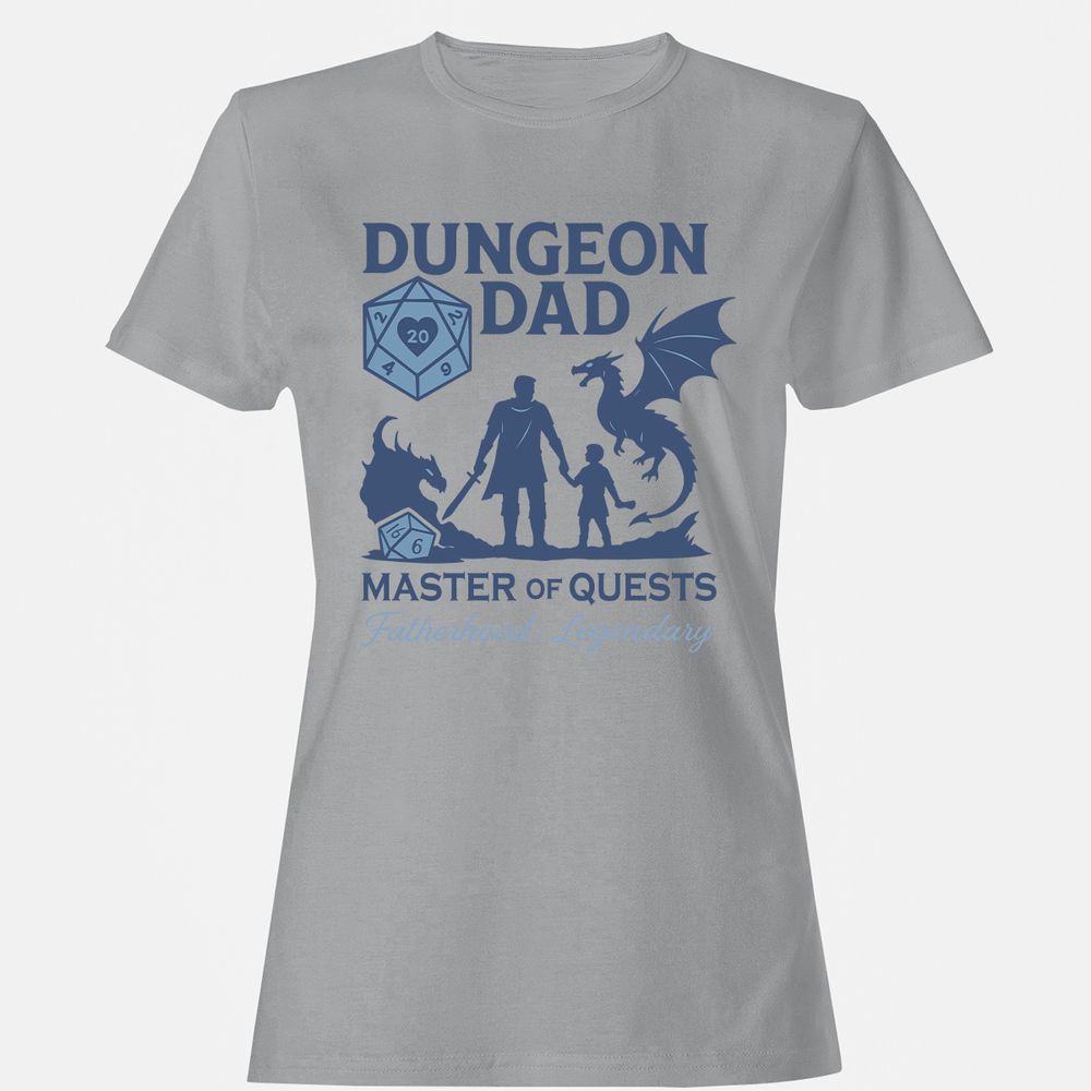 Dungeon Dad Master Of Quests Women's T-Shirt - Sport Grey - 15