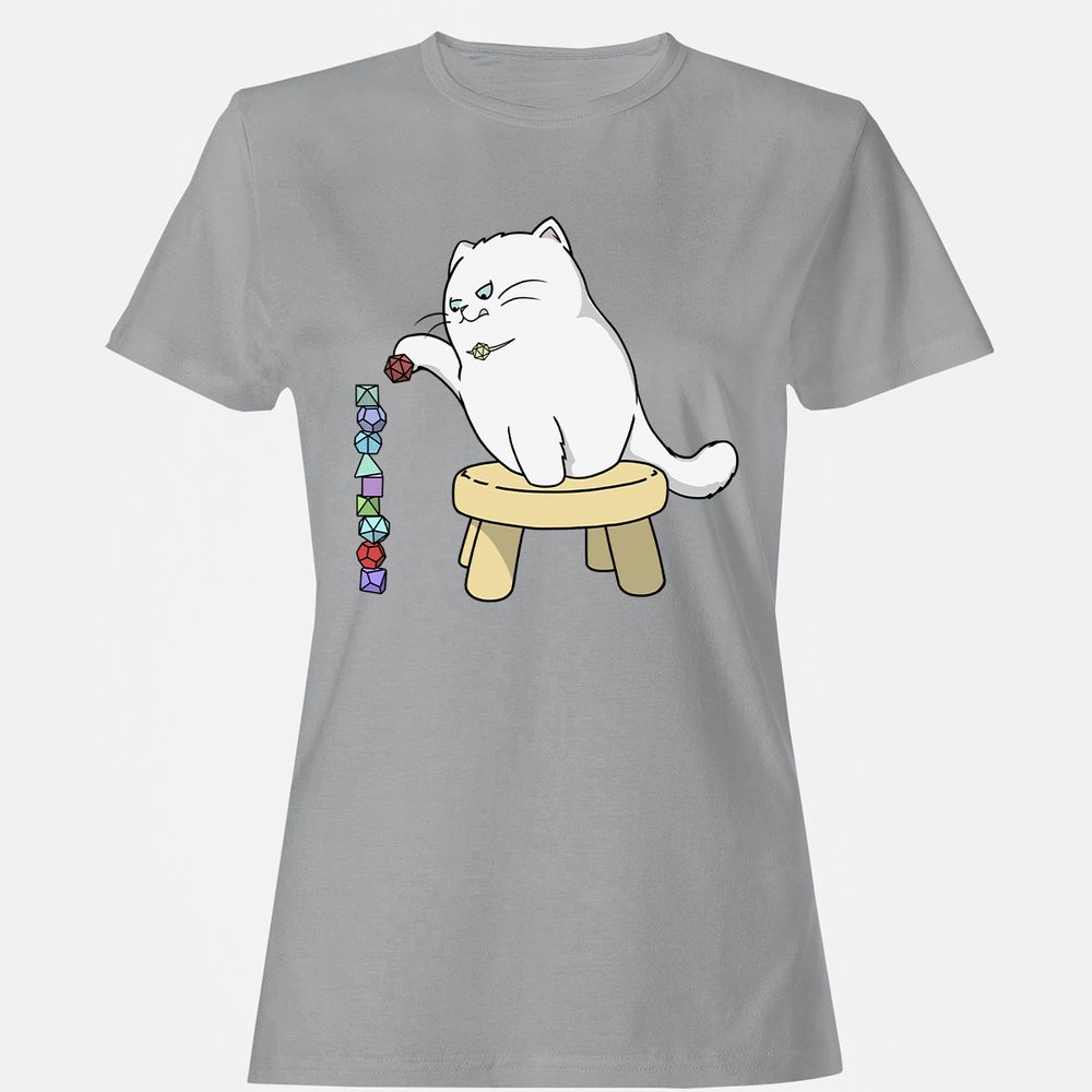 Cat Stacking Dice Women's T-Shirt - Sport Grey - 15
