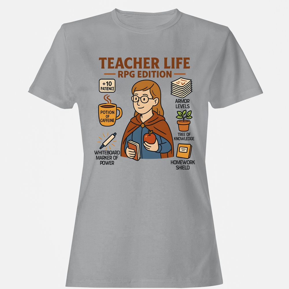 Teacher Life RPG Edition Women's T-Shirt - Sport Grey - 15