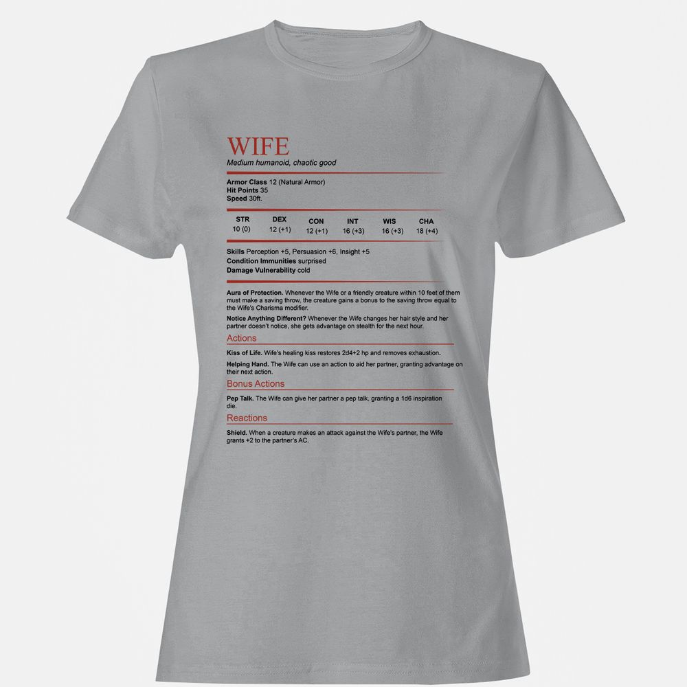 Wife White Women's T-Shirt - Sport Grey - 15