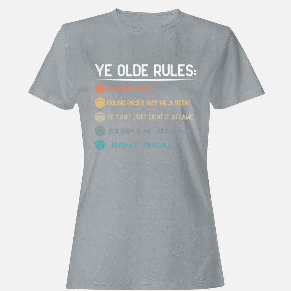 Dungeon Master Rules – Ye Olde RPG Women's T-Shirt - Sport Grey - 15
