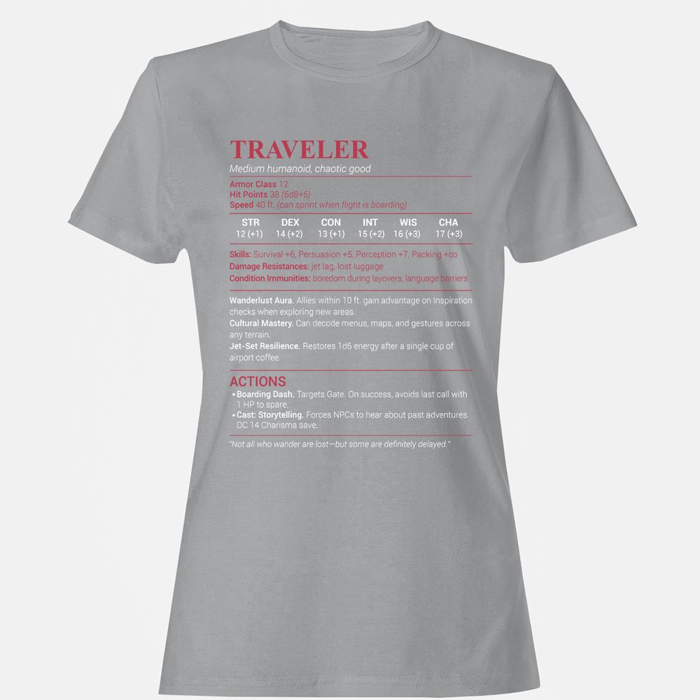 Traveler Women's T-Shirt - Sport Grey - 15