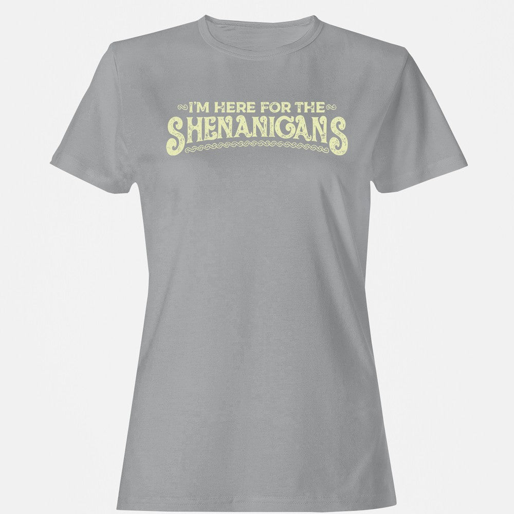 Here For The Shenanigans Women's T-Shirt - Sport Grey - 15