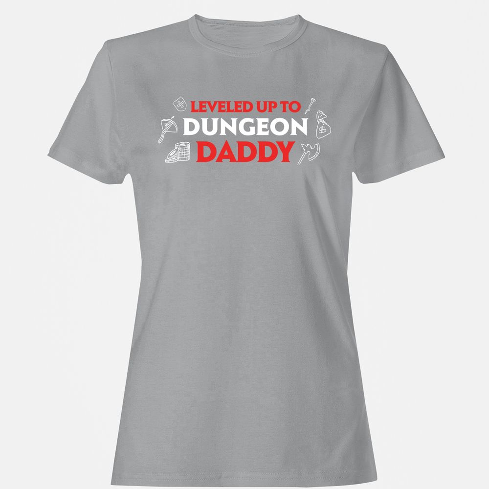 Leveled Up To Dungeon Daddy Women's T-Shirt - Sport Grey - 15