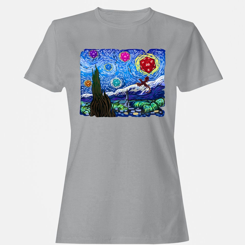Dragon Starry Night Women's T-Shirt - Sport Grey - 15