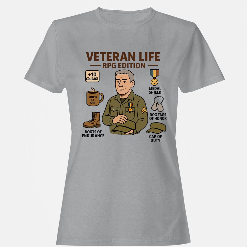 Veteran Life RPG Edition Women's T-Shirt - Sport Grey - 15