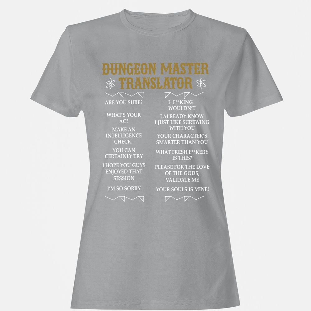 Dungeon Master Translator Women's T-Shirt - Sport Grey - 15