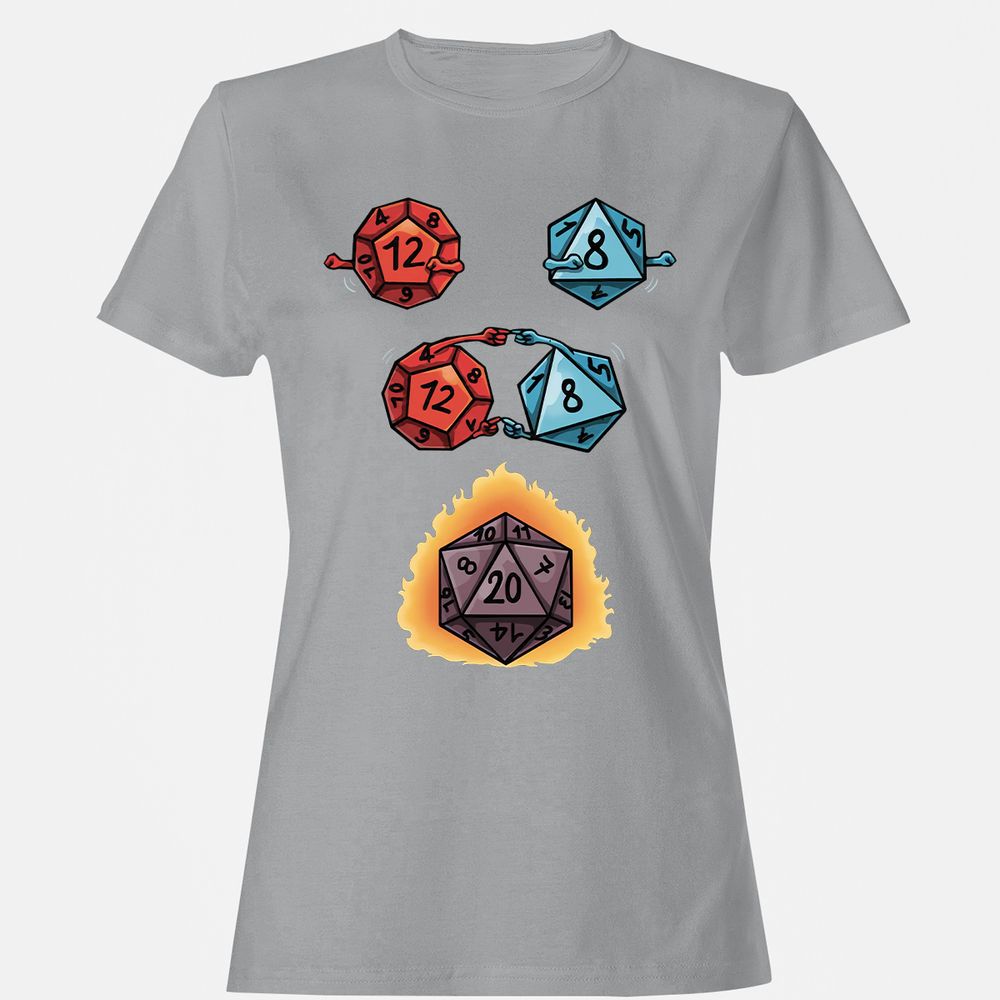 Dice Fusion RPG Women's T-Shirt - Sport Grey - 15
