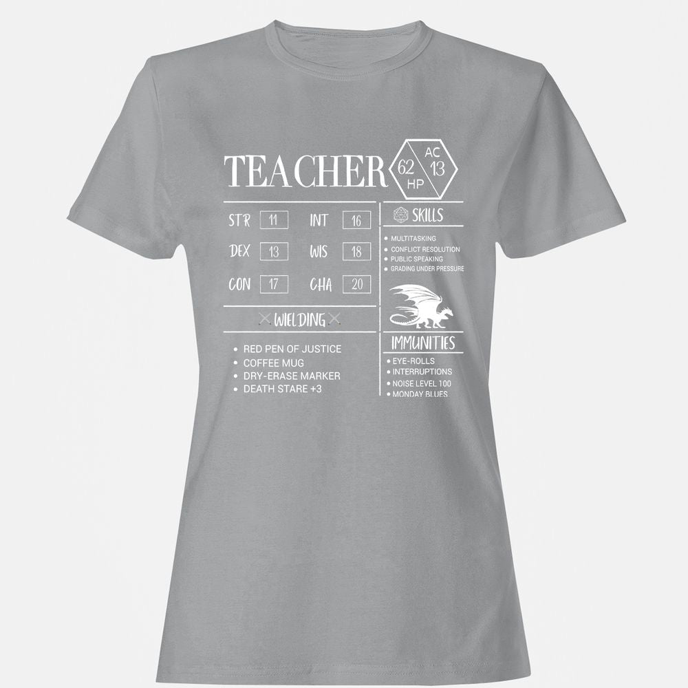 Teacher New Women's T-Shirt - Sport Grey - 15