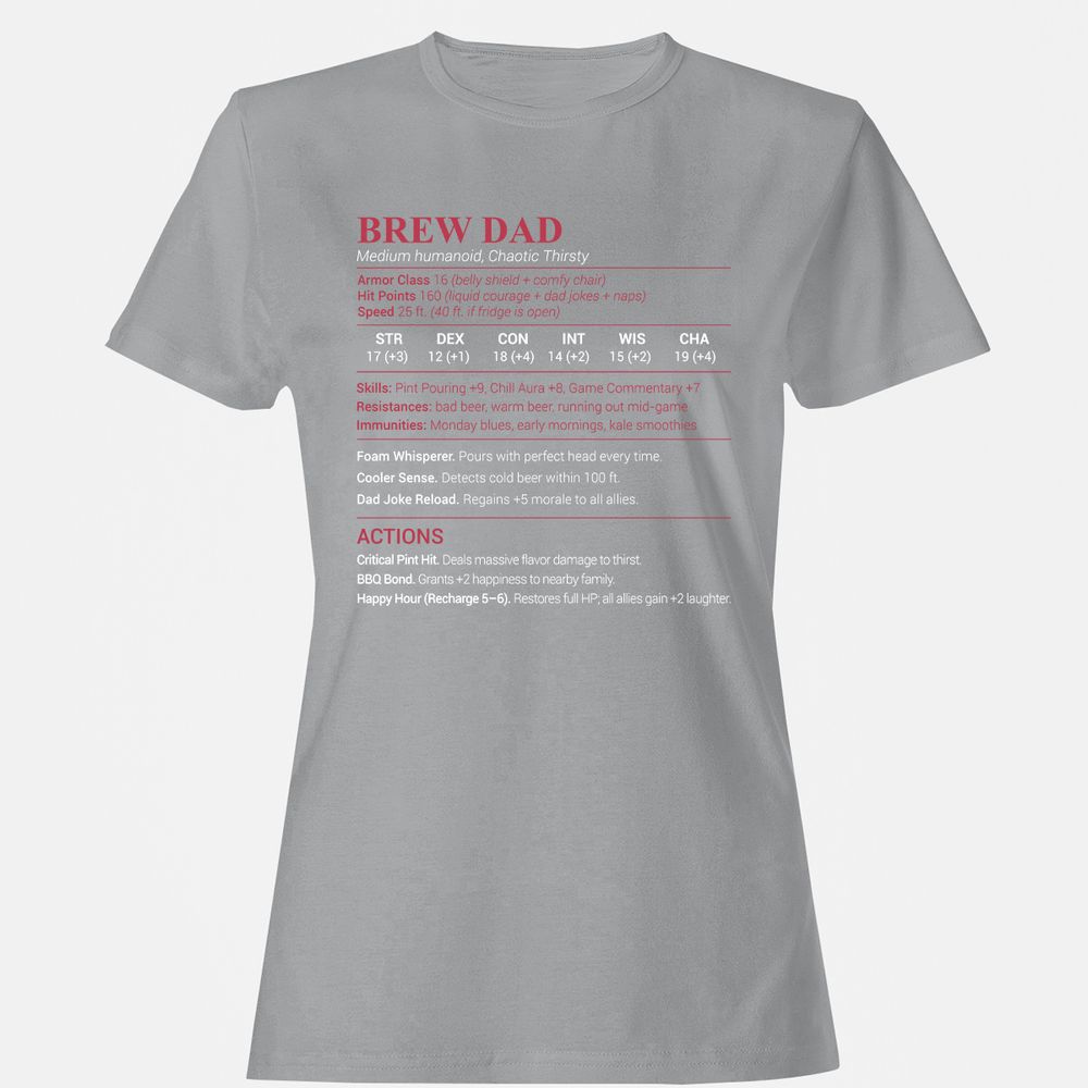 Brew Dad Women's T-Shirt - Sport Grey - 15