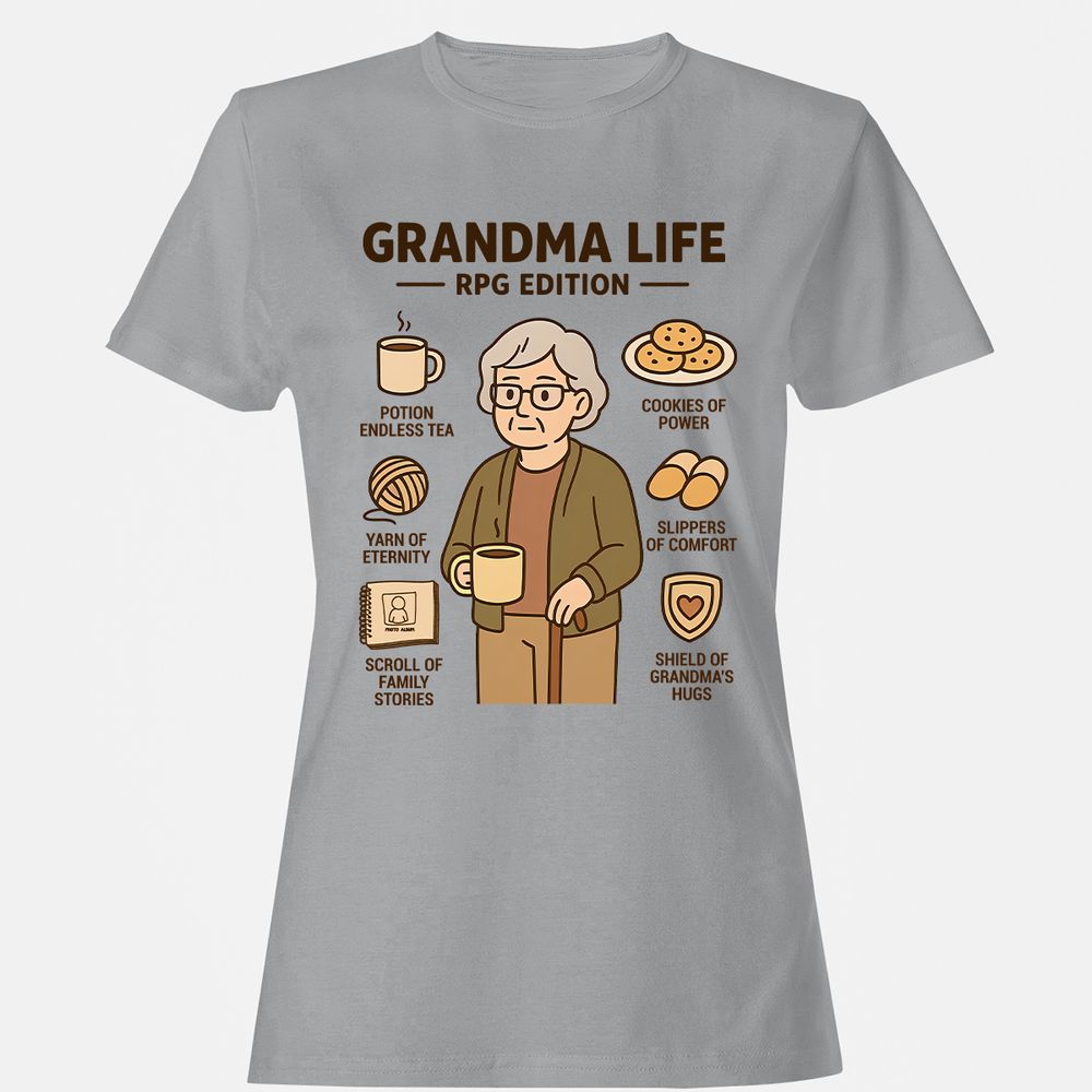 Grandma Life RPG Edition Women's T-Shirt - Sport Grey - 15