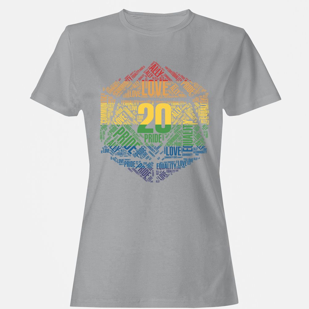 D20 Pride Women's T-Shirt - Sport Grey - 15