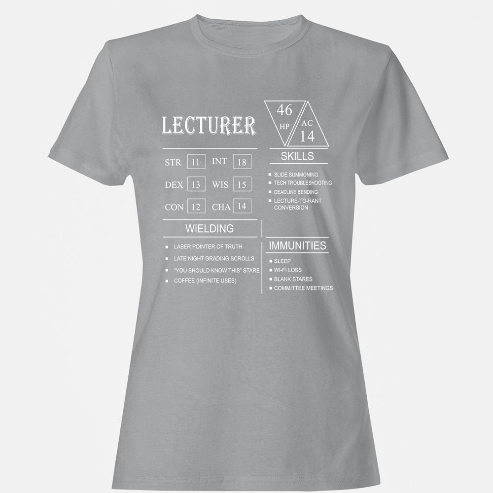 Lecturer New Women's T-Shirt - Sport Grey - 15