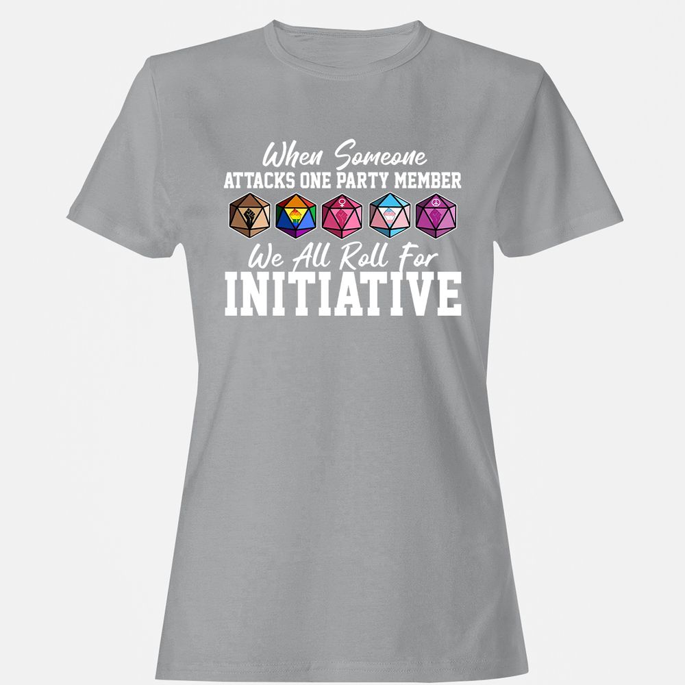 LGBT Roll For Initiative Women's T-Shirt - Sport Grey - 15
