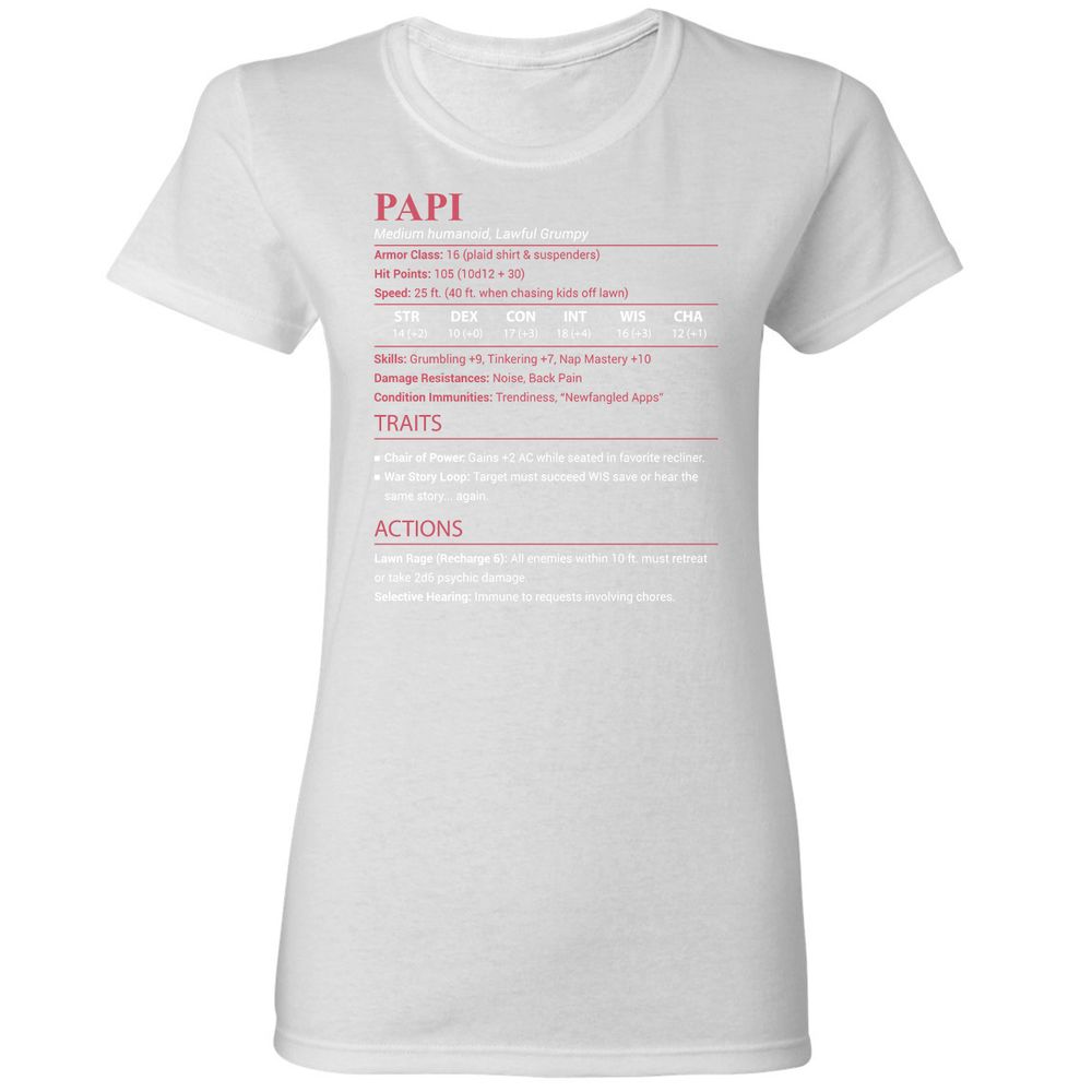 Papi Stats Women's T-Shirt - White - 15