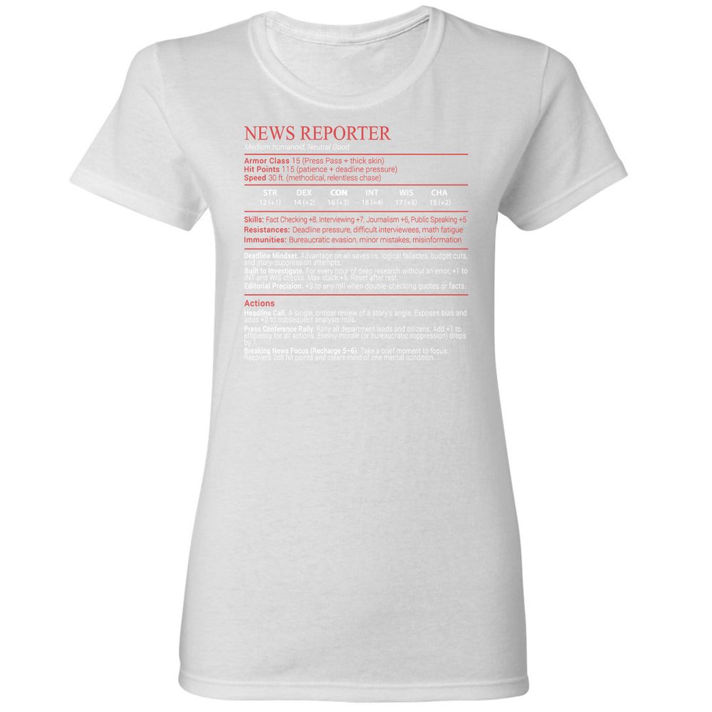 News Reporter Stats Block - White - 15