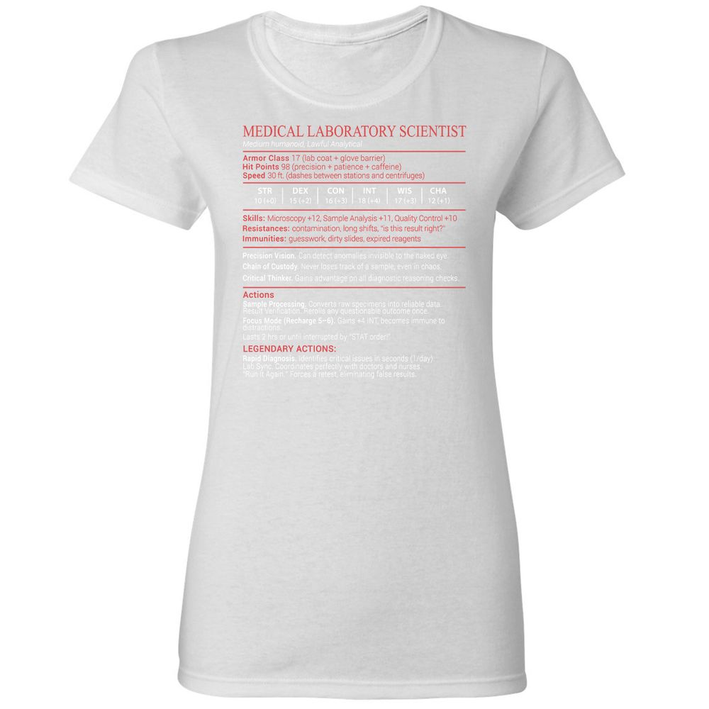 Medical Laboratory Scientist Stats Block - White - 15